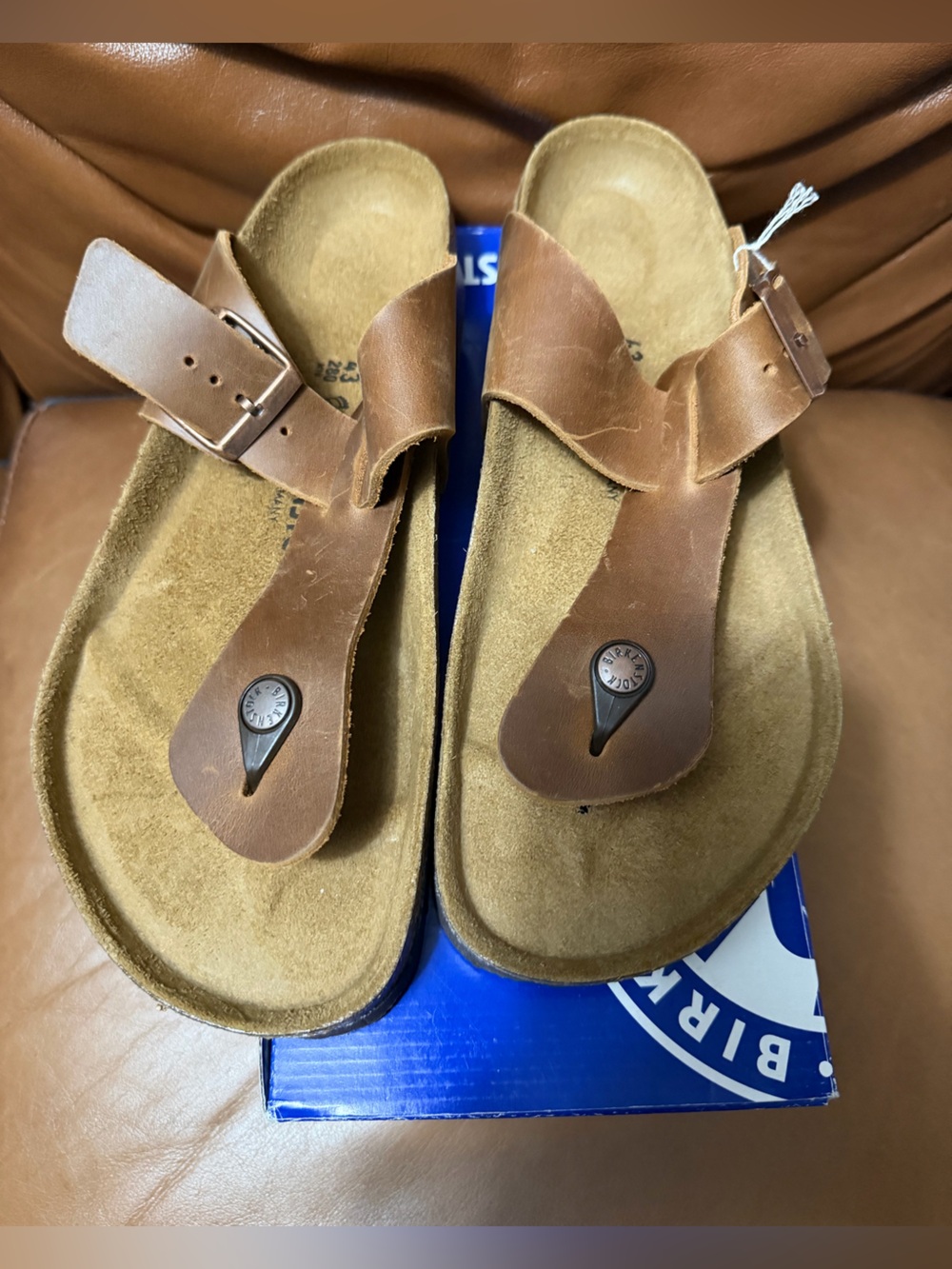 Brown Leather Thong Sandals - Comfortable Slip-On Men Sandals